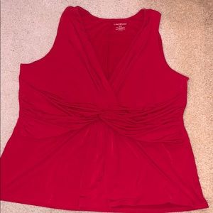 red tank top blouse